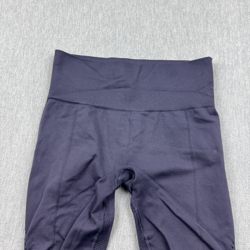 Lululemon Leggings Womens 6 Blue In The Flow Crop 18" Ruched Yoga Gym Pants - Picture 2 of 13